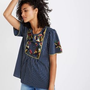 Madewell embroidered fable top